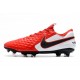 Nike Tiempo Legend VIII FG K-Leather Cleats -Red White Black