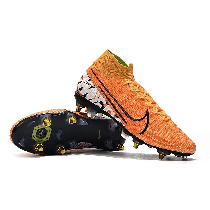 nike mercurial naranjas y blancas
