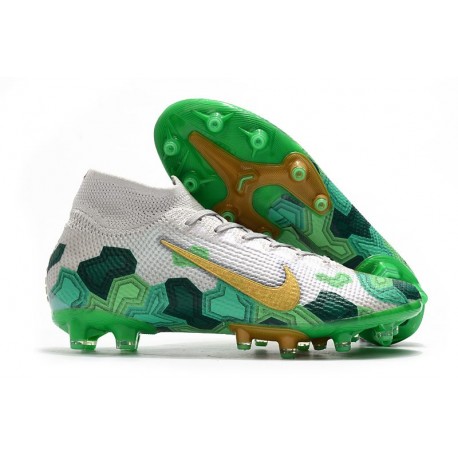 Nike Mercurial Superfly 7 Elite AG-PRO x Mbappé Vast Grey Gold Green