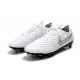 Nike Tiempo Legend 8 Elite SG-Pro AC Leather Shoes White Platinum Grey