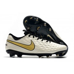 Nike Tiempo Legend VIII FG K-Leather Cleats - White Golden