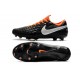 Nike Tiempo Legend VIII FG K-Leather Cleats - Black White Orange