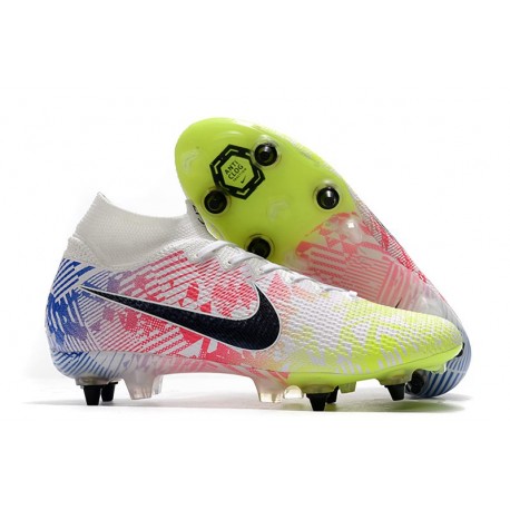 Nike Mercurial Superfly VII Elite SG Pro Neymar White Black Blue Volt