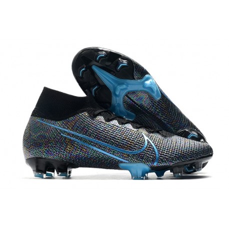 Nike Mercurial Superfly VII Elite DF FG Wavelength - Black Laser Blue