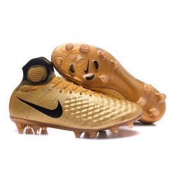 Nike Magista Obra II FG Soccer Cleat Gold Black