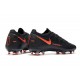 Nike Phantom GT Elite FG News Cleat Black Dark Smoke Grey Chile Red