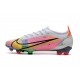 Nike Mercurial Vapor XIV Elite FG White Metallic Silver Dark Raisin