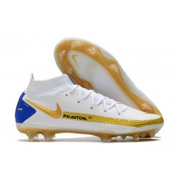 Nike Phantom GT Elite DF FG White Gold Blue