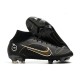 New Nike Mercurial Superfly 8 Elite FG Shadow - Black Metallic Gold Metallic Silver