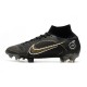 New Nike Mercurial Superfly 8 Elite FG Shadow - Black Metallic Gold Metallic Silver