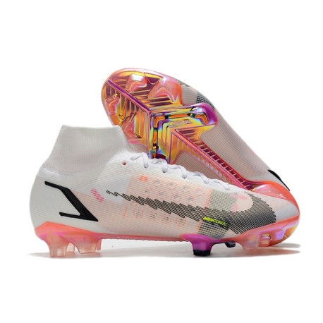 New Nike Mercurial Superfly 8 Elite FG White Black Bright Crimson Pink Blast