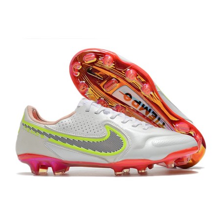 Nike Tiempo Legend 9 Elite FG Soccer Cleats White Black Bright Crimson Pink Blast