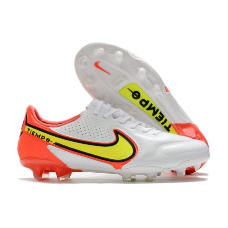 Nike Tiempo Legend 9 Elite FG Soccer Cleats Motivation - White Volt Bright Crimson