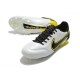 Nike Tiempo Legend 9 Elite FG Soccer Cleats White Dark Smoke Grey Black Yellow Strike