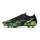 Nike Phantom GT2 Elite FG Boot Shockwave - Black Metallic Platinum Green Strike