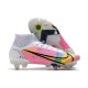 Nike Mercurial Superfly VIII Elite SG Pro Dragonfly - White Metallic Silver Dark Raisin LIMITED EDITION