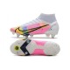 Nike Mercurial Superfly VIII Elite SG Pro Dragonfly - White Metallic Silver Dark Raisin LIMITED EDITION