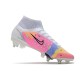 Nike Mercurial Superfly VIII Elite SG Pro Dragonfly - White Metallic Silver Dark Raisin LIMITED EDITION