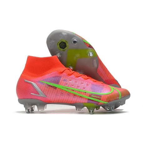 Nike Mercurial Superfly VIII Elite SG Pro Bright Crimson Metallic Silver