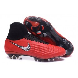 Nike Magista Obra II FG High Top Boots Red Black