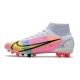 Nike Mercurial Superfly VIII Elite AG PRO Dragonfly - White Metallic Silver Dark Raisin