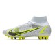 Nike Mercurial Superfly VIII Elite AG PRO White Black Metallic Silver Volt
