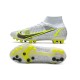 Nike Mercurial Superfly VIII Elite AG PRO White Black Metallic Silver Volt
