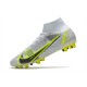 Nike Mercurial Superfly VIII Elite AG PRO White Black Metallic Silver Volt