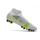 Nike Mercurial Superfly VIII Elite AG PRO White Black Metallic Silver Volt