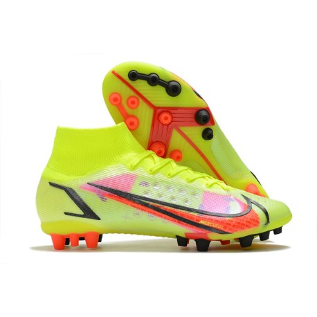 Nike Mercurial Superfly VIII Elite AG PRO Volt Bright Crimson Black