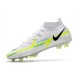 Nike Phantom GT II Elite DF FG Cleats White Black Blue Volt