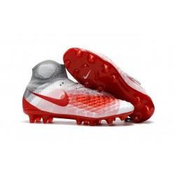 Nike Magista Obra II FG High Top Boots White Red