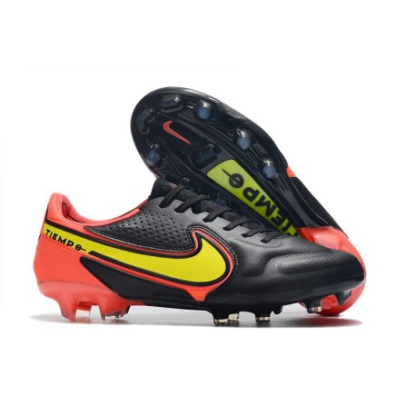 Nike Tiempo Legend 9 Elite FG Soccer Cleats Black Yellow Red