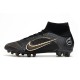 Nike Mercurial Superfly VIII Elite AG PRO Shadow - Black Metallic Gold Metallic Silver