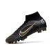 Nike Mercurial Superfly VIII Elite AG PRO Shadow - Black Metallic Gold Metallic Silver