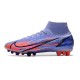 Nike Mercurial Superfly VIII Elite AG PRO Mbappe Light Thistle Metallic Silver