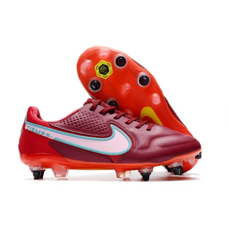 Nike Tiempo Legend 9 Elite SG Pro Blueprint - Team Red White Hibiscus