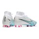 Nike Zoom Mercurial Superfly IX Elite FG White Blue
