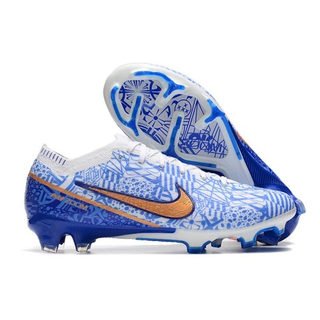Nike Air Zoom Mercurial Vapor 15 Elite FG Firm Ground White Blue Gold