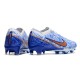Nike Air Zoom Mercurial Vapor 15 Elite FG Firm Ground White Blue Gold
