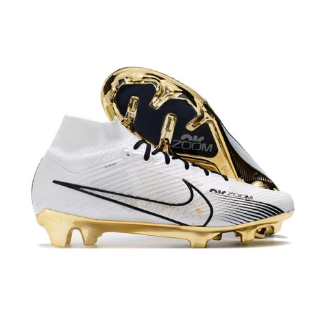 Nike Zoom Mercurial Superfly IX Elite FG White Golden