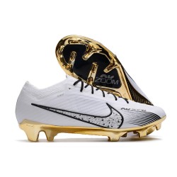 Nike Air Zoom Mercurial Vapor 15 Elite FG Firm Ground White Gold Black