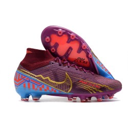 Nike Zoom Mercurial Superfly 9 Elite AG PRO KM Dark Beetroot Mtlc Vivid Gold