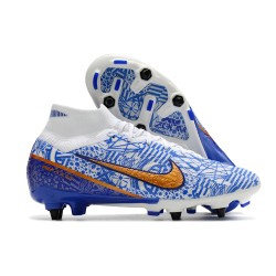 Nike Air Zoom Mercurial Superfly 9 Elite SG White Blue