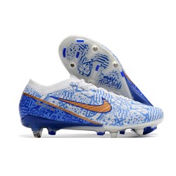 Nike Air Zoom Mercurial Vapor 15 Elite SG White Blue Gold