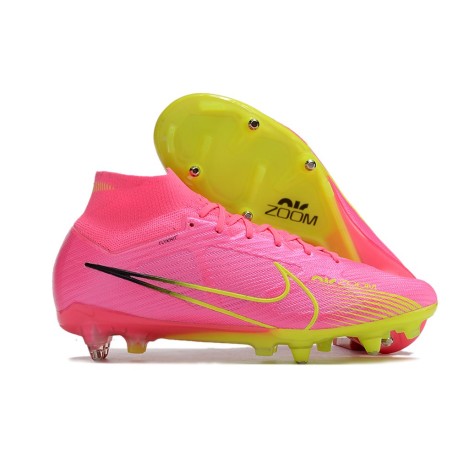 Nike Air Zoom Mercurial Superfly 9 Elite SG Pink Blast Volt Gridiron