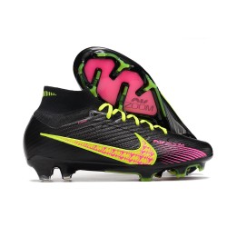 Nike Zoom Mercurial Superfly 9 Elite FG Black Yellow Pink